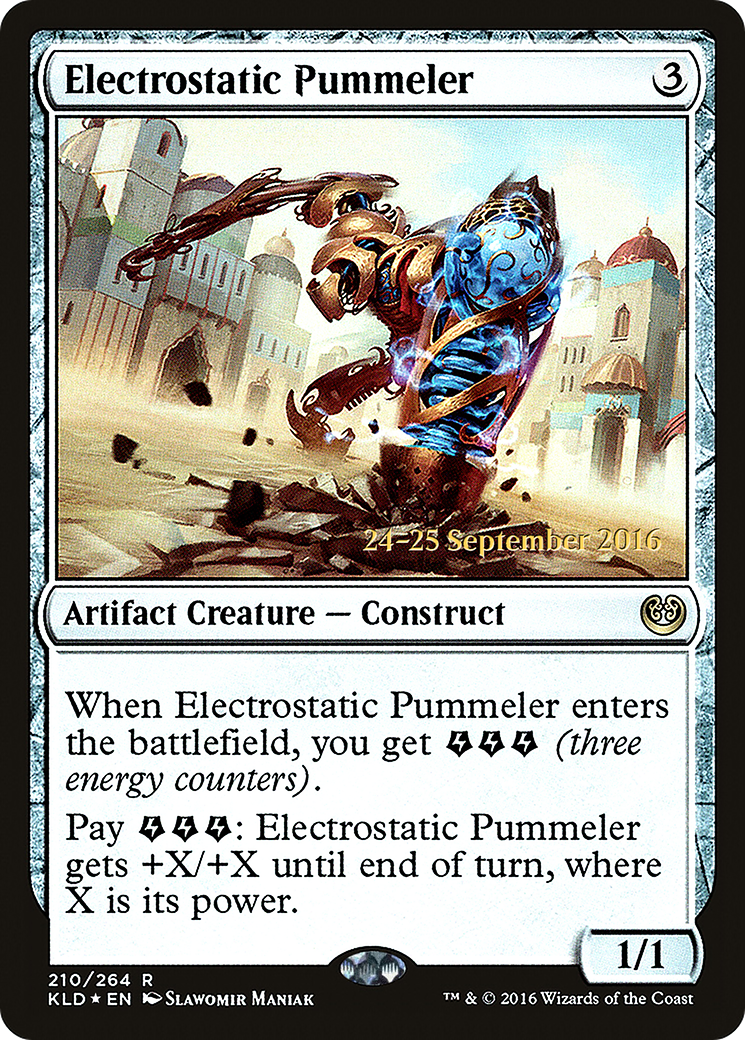 Electrostatic Pummeler (PKLD-210S) - Kaladesh Promos Foil - Premium MTG Single from Wizards of the Coast - Just $0.67! Shop now at Game Crave Tournament Store