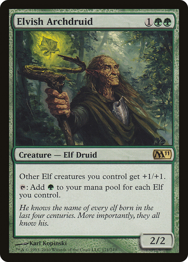 Elvish Archdruid (M11-171) - Magic 2011 Foil - Premium MTG Single from Wizards of the Coast - Just $1.07! Shop now at Game Crave Tournament Store