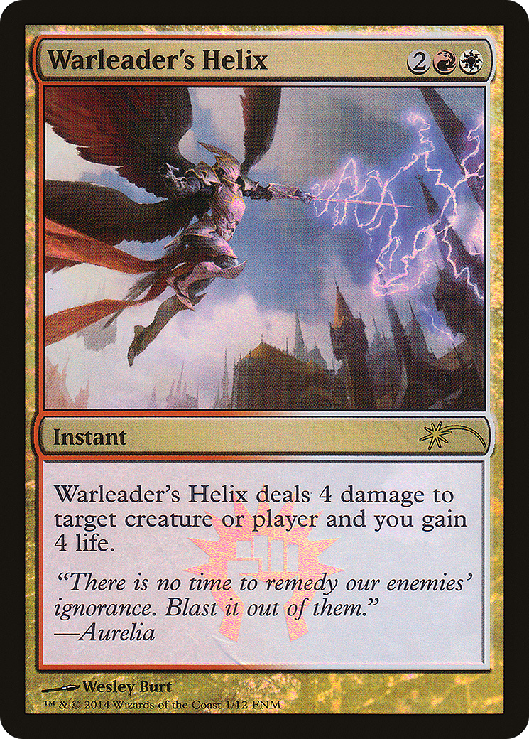 Warleader's Helix (F14-001) - Friday Night Magic 2014 Foil - Premium MTG Single from Wizards of the Coast - Just $0.09! Shop now at Game Crave Tournament Store