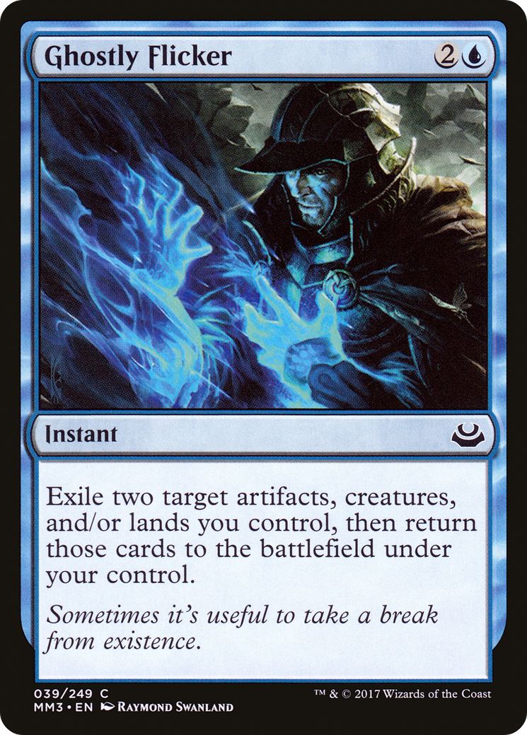 Ghostly Flicker (MM3-039) - Modern Masters 2017 Foil - Premium MTG Single from Wizards of the Coast - Just $0.37! Shop now at Game Crave Tournament Store