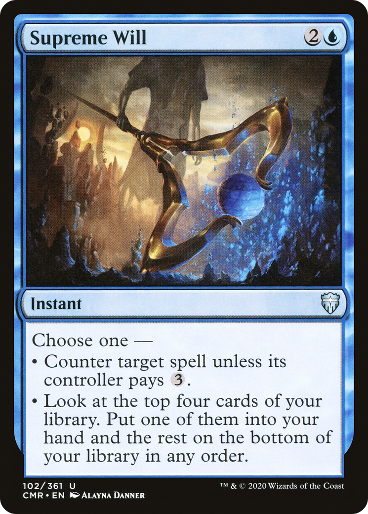 Supreme Will (CMR-102) - Commander Legends - Premium MTG Single from Wizards of the Coast - Just $0.08! Shop now at Game Crave Tournament Store