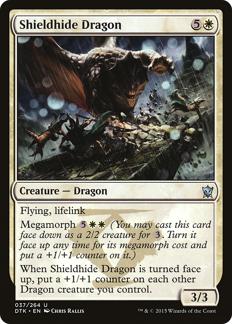 Shieldhide Dragon (DTK-037) - Dragons of Tarkir - Premium MTG Single from Wizards of the Coast - Just $0.08! Shop now at Game Crave Tournament Store