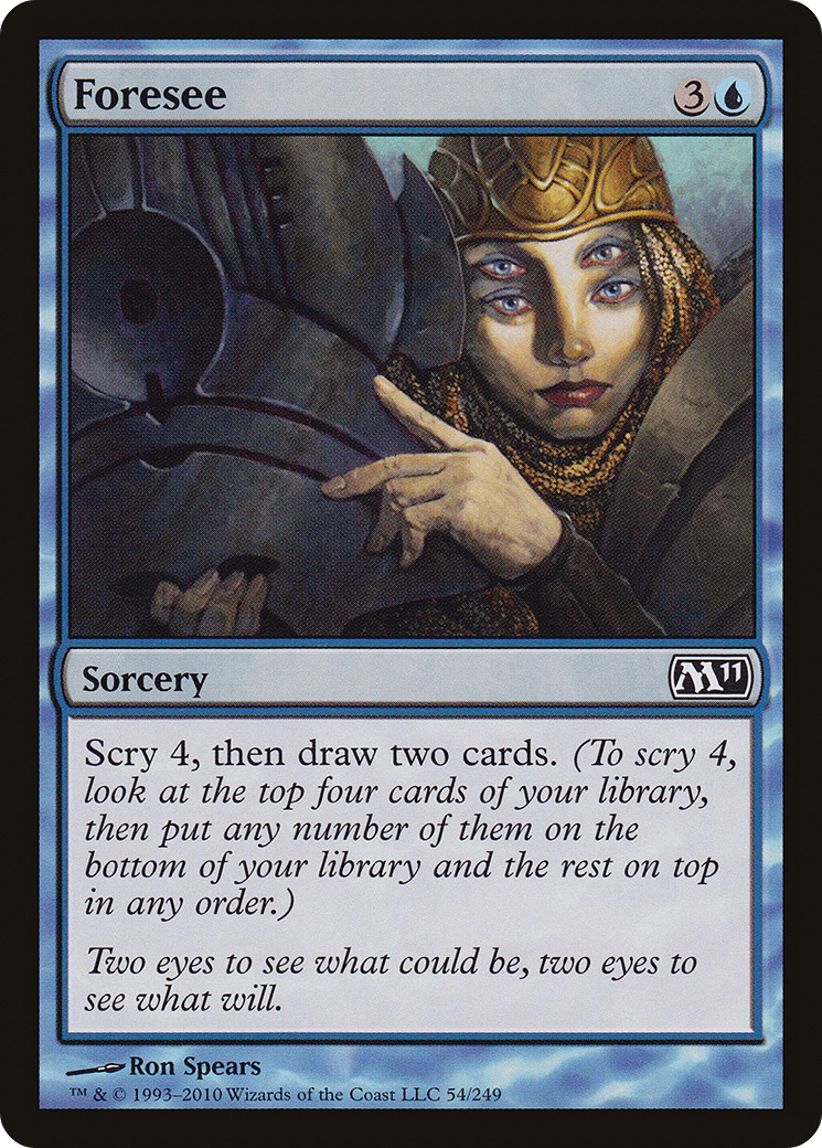 Foresee (M11-054) - Magic 2011 Foil - Premium MTG Single from Wizards of the Coast - Just $0.11! Shop now at Game Crave Tournament Store