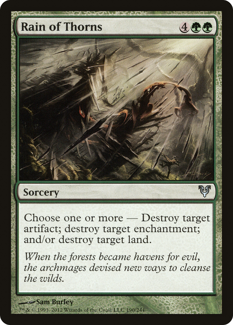 Rain of Thorns (AVR-190) - Avacyn Restored Foil - Premium MTG Single from Wizards of the Coast - Just $0.38! Shop now at Game Crave Tournament Store