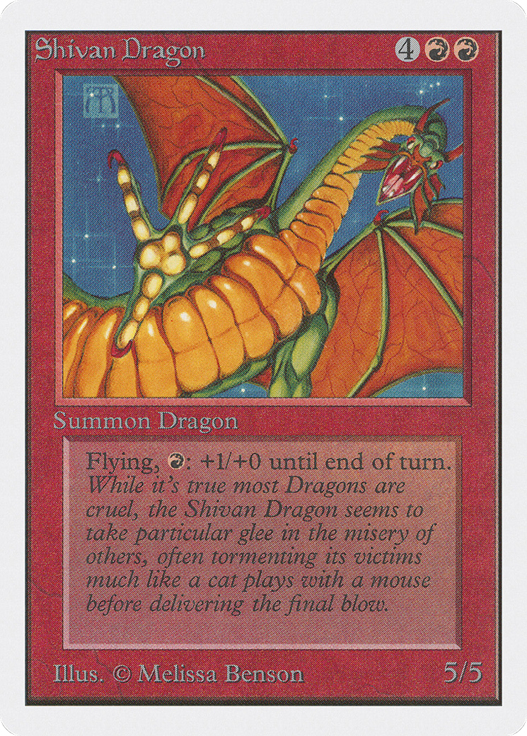 Shivan Dragon (2ED-175) - Unlimited Edition - Premium MTG Single from Wizards of the Coast - Just $74.40! Shop now at Game Crave Tournament Store