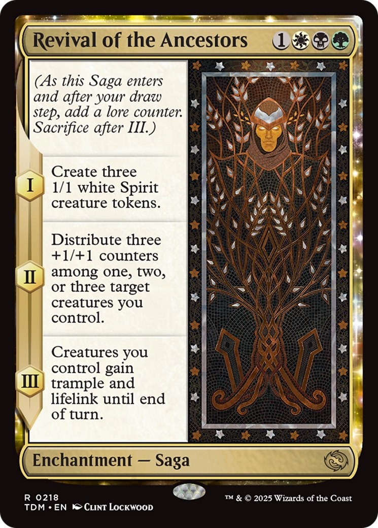 Revival of the Ancestors (TDM-218) - Tarkir: Dragonstorm: (enchantment) - Premium MTG Single from Wizards of the Coast - Just $0.08! Shop now at Game Crave Tournament Store
