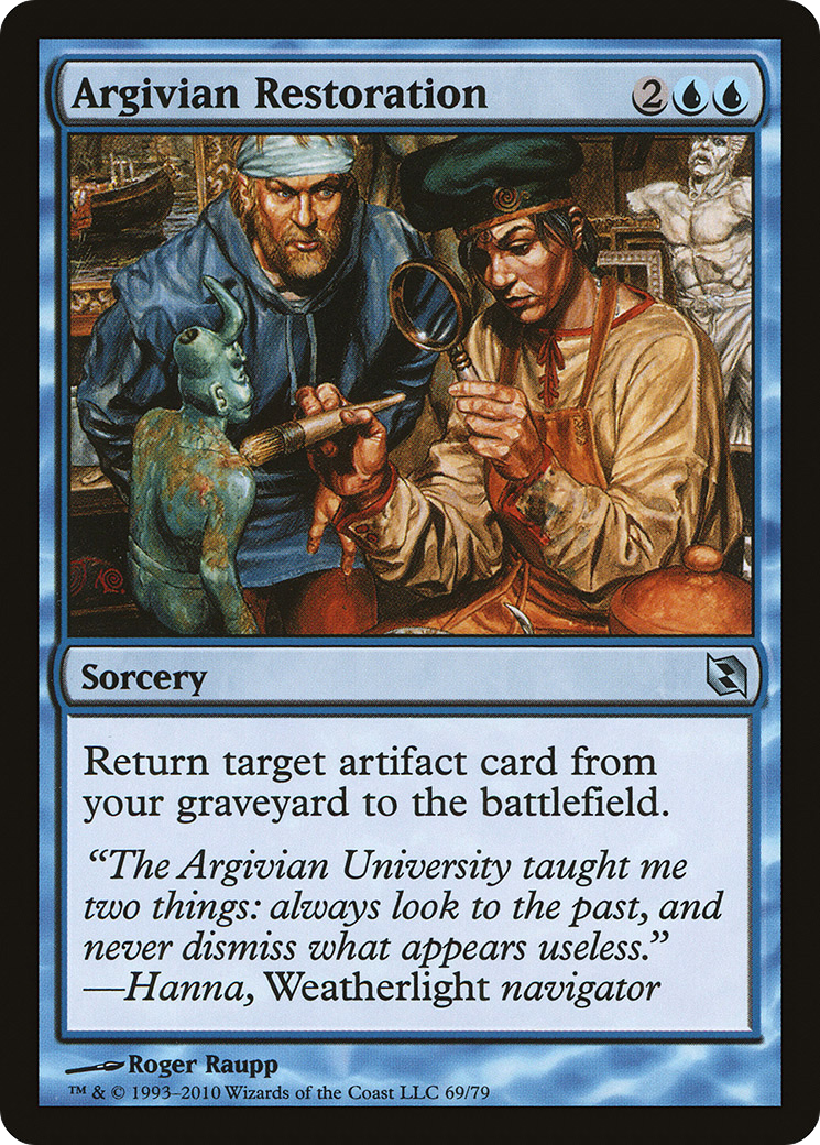 Argivian Restoration (DDF-069) - Duel Decks: Elspeth vs. Tezzeret - Premium MTG Single from Wizards of the Coast - Just $0.08! Shop now at Game Crave Tournament Store