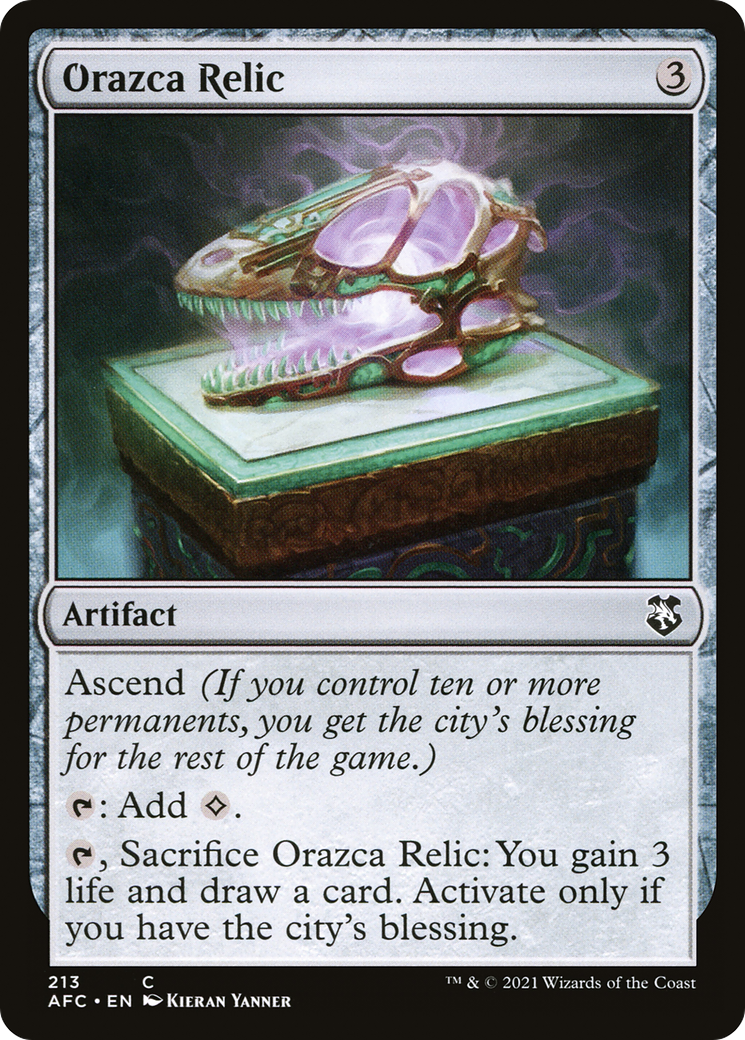Orazca Relic (AFC-213) - Forgotten Realms Commander - Premium MTG Single from Wizards of the Coast - Just $0.25! Shop now at Game Crave Tournament Store