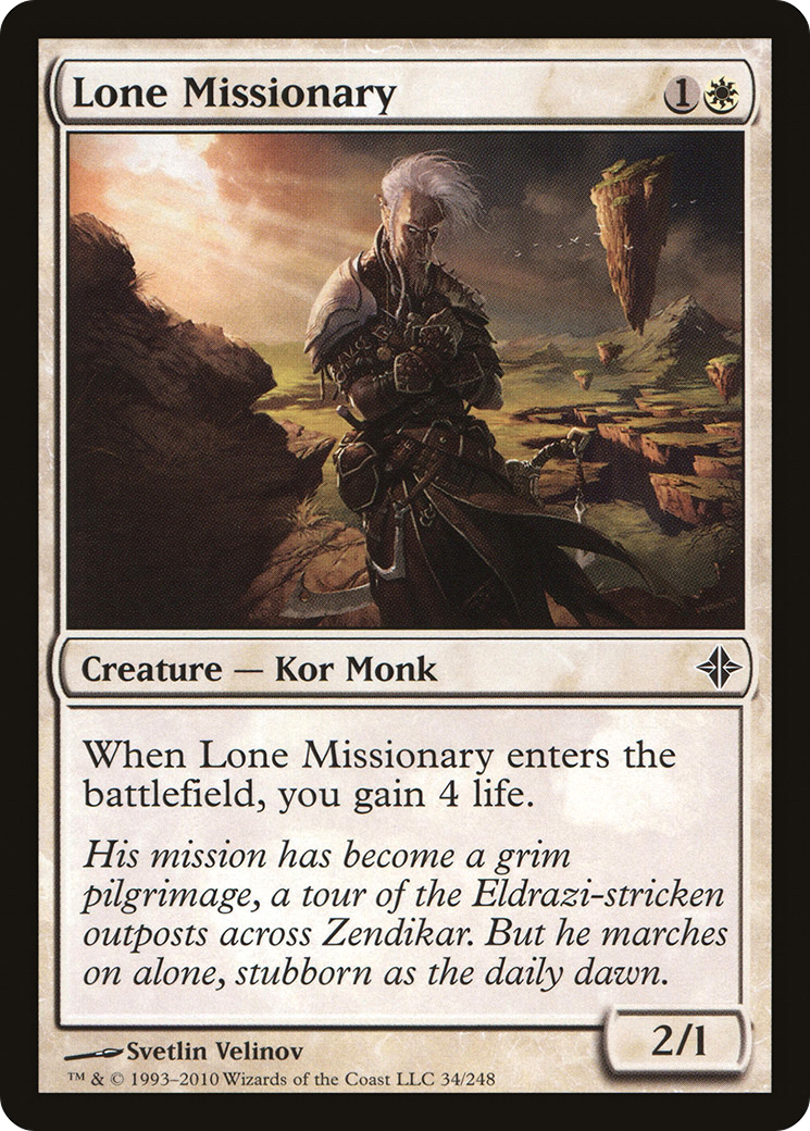 Lone Missionary (ROE-034) - Rise of the Eldrazi - Premium MTG Single from Wizards of the Coast - Just $0.08! Shop now at Game Crave Tournament Store