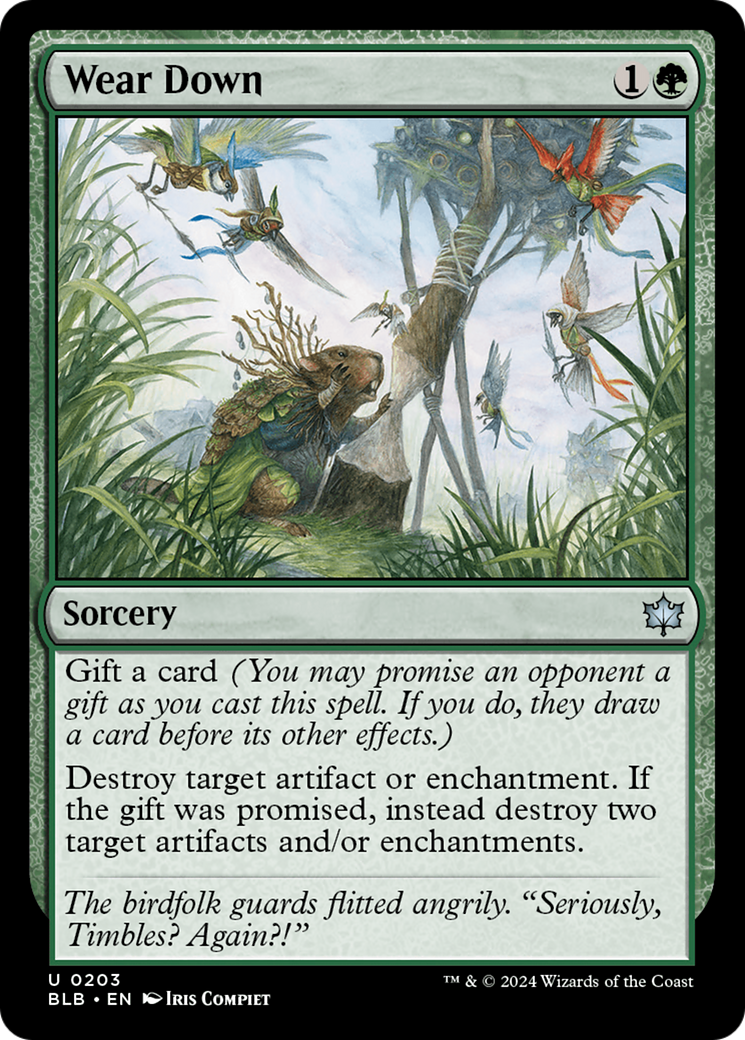 Magic the Gathering Bloomburrow Uncommon Wear Down #203