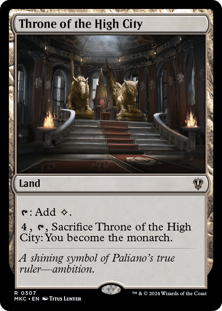 Throne of the High City (MKC-307) - Murders at Karlov Manor Commander - Premium MTG Single from Wizards of the Coast - Just $0.25! Shop now at Game Crave Tournament Store