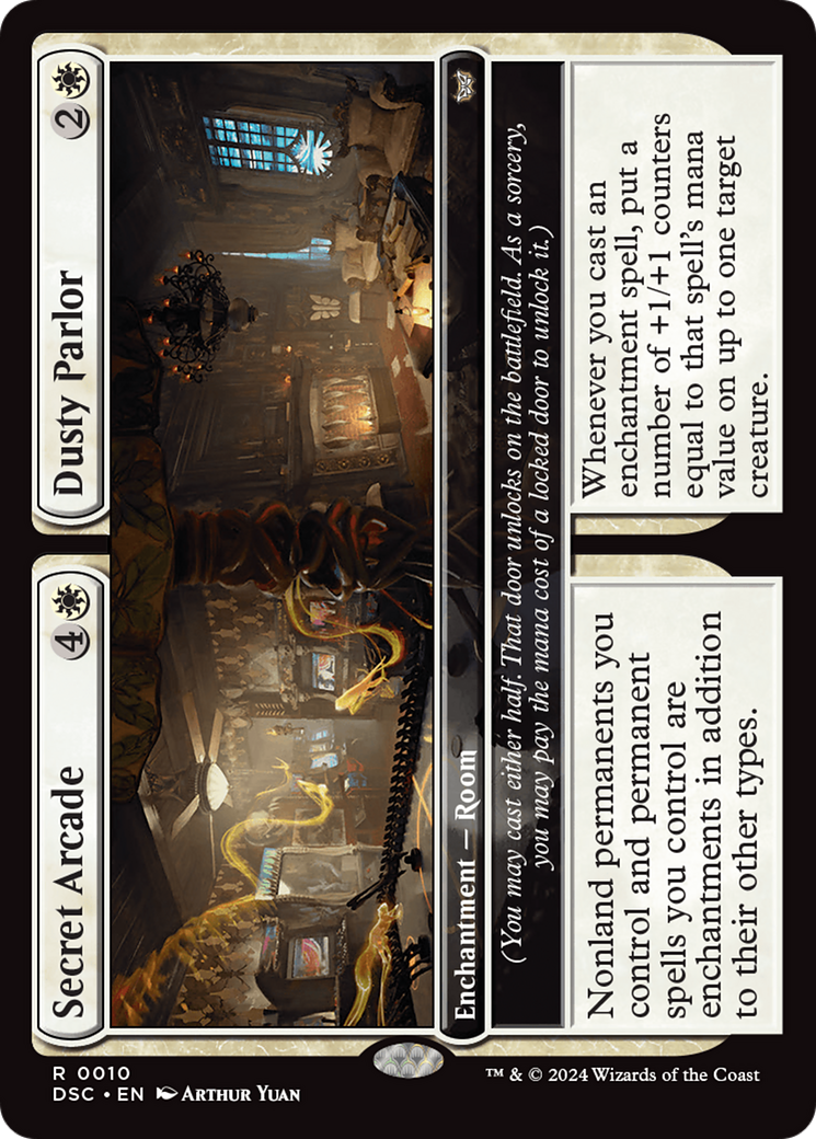 Secret Arcade // Dusty Parlor (DSC-010) - Duskmourn: House of Horror Commander - Premium MTG Single from Wizards of the Coast - Just $1.28! Shop now at Game Crave Tournament Store