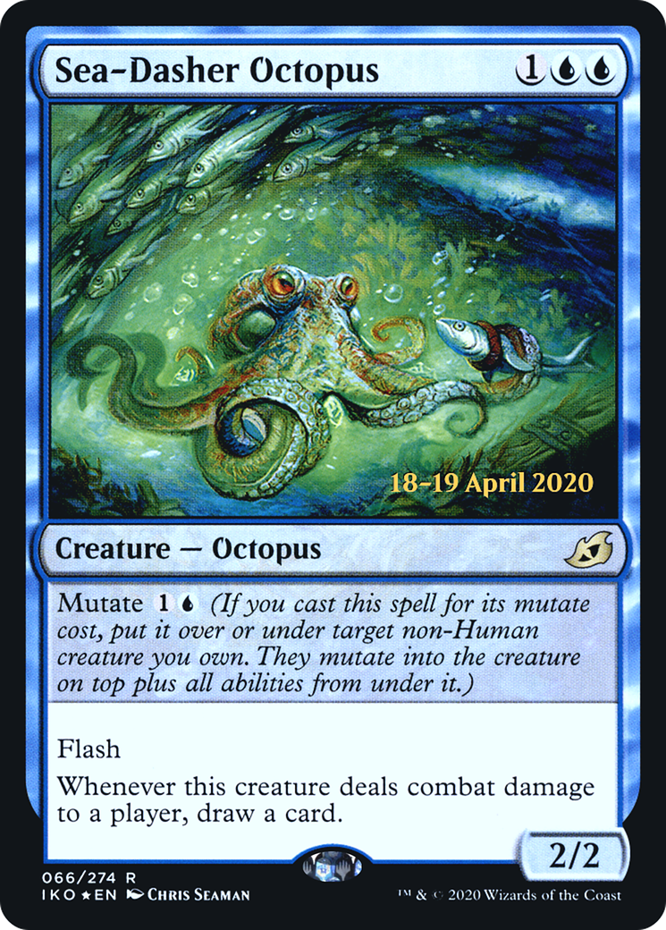Sea-Dasher Octopus (PIKO-66S) - Ikoria: Lair of Behemoths Promos Foil - Premium MTG Single from Wizards of the Coast - Just $0.28! Shop now at Game Crave Tournament Store