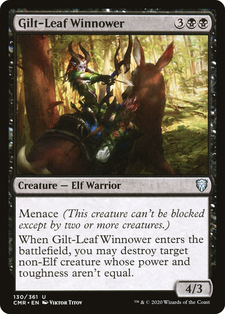 Gilt-Leaf Winnower (CMR-130) - Commander Legends Foil - Premium MTG Single from Wizards of the Coast - Just $0.08! Shop now at Game Crave Tournament Store