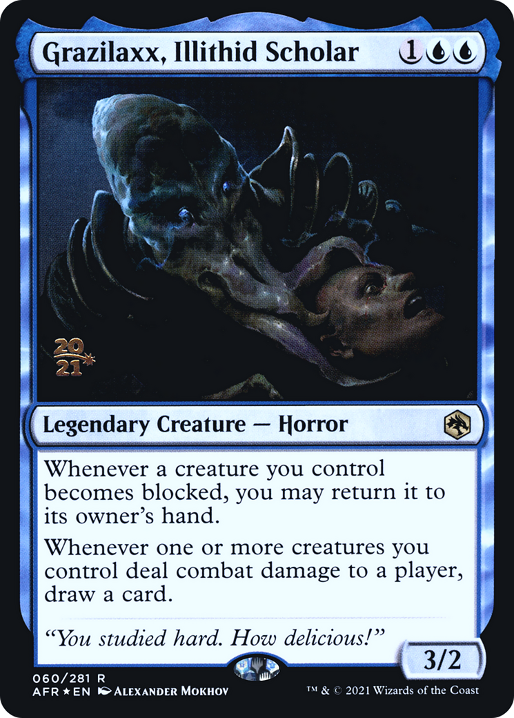 Grazilaxx, Illithid Scholar (PAFR-60S) - Adventures in the Forgotten Realms Promos Foil - Premium MTG Single from Wizards of the Coast - Just $0.51! Shop now at Game Crave Tournament Store