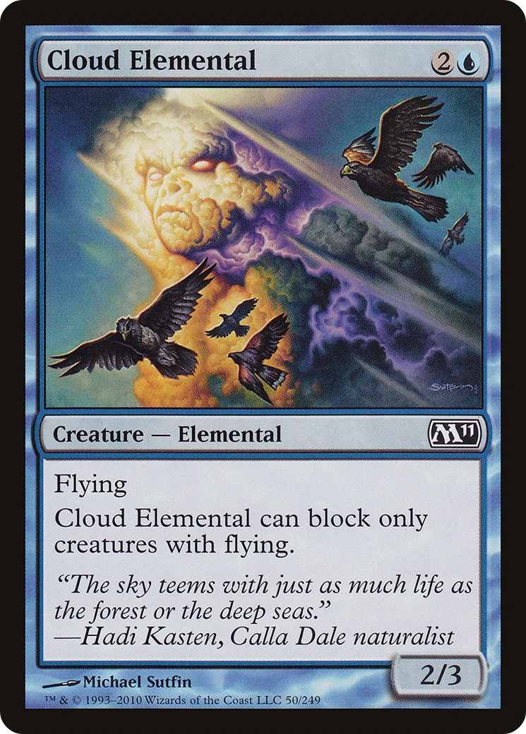 Cloud Elemental (M11-050) - Magic 2011 - Premium MTG Single from Wizards of the Coast - Just $0.08! Shop now at Game Crave Tournament Store
