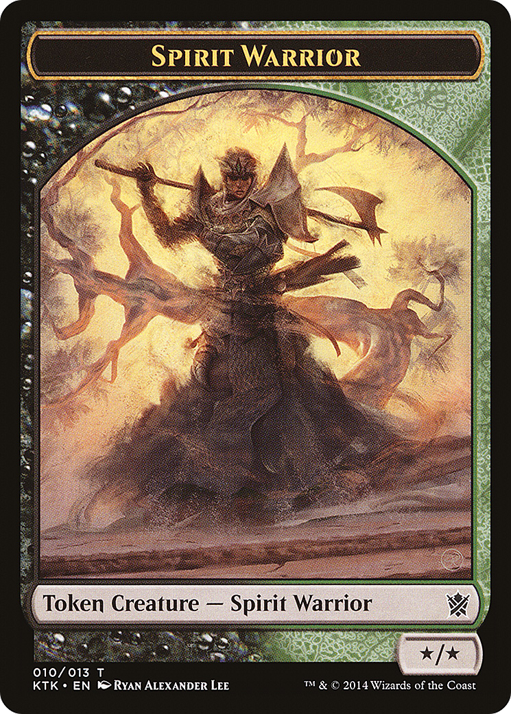 Spirit Warrior (TKTK-010) - Khans of Tarkir Tokens - Premium MTG Single from Wizards of the Coast - Just $0.08! Shop now at Game Crave Tournament Store