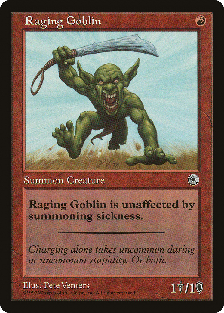 Raging Goblin (POR-145) - Portal - Premium MTG Single from Wizards of the Coast - Just $0.25! Shop now at Game Crave Tournament Store