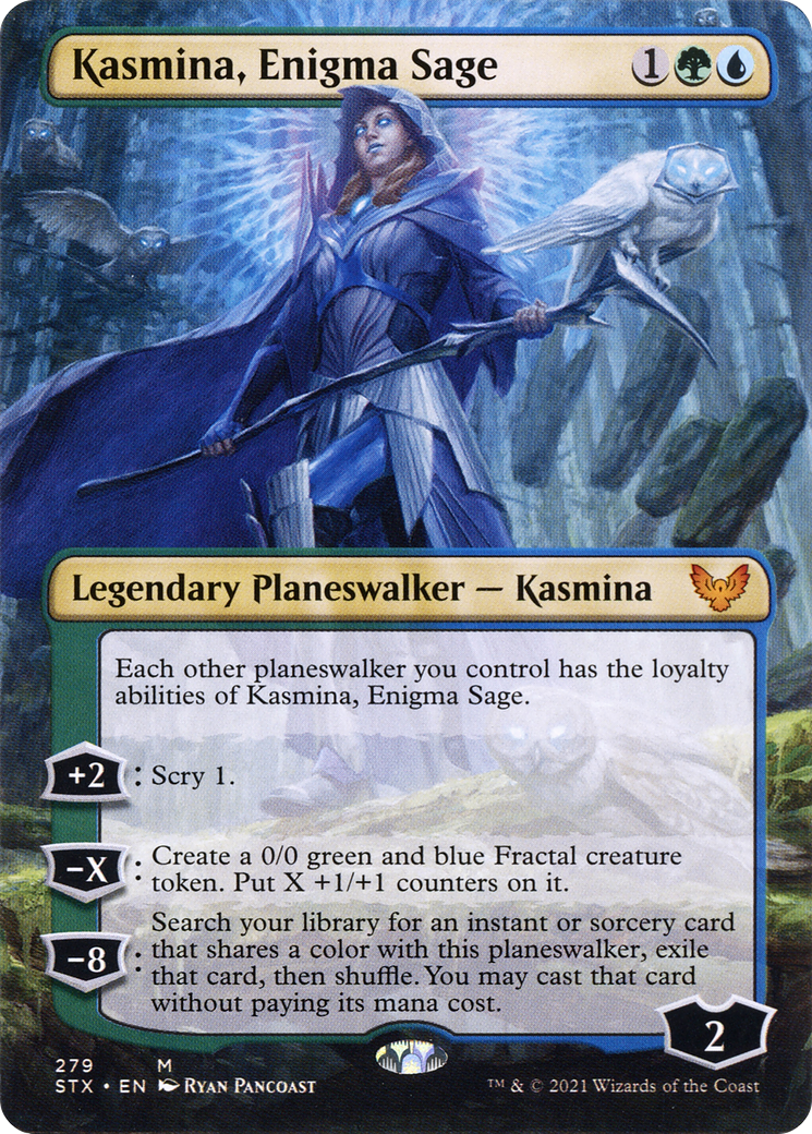 Kasmina, Enigma Sage (STX-279) - Strixhaven: School of Mages (Borderless) Foil - Premium MTG Single from Wizards of the Coast - Just $2.34! Shop now at Game Crave Tournament Store