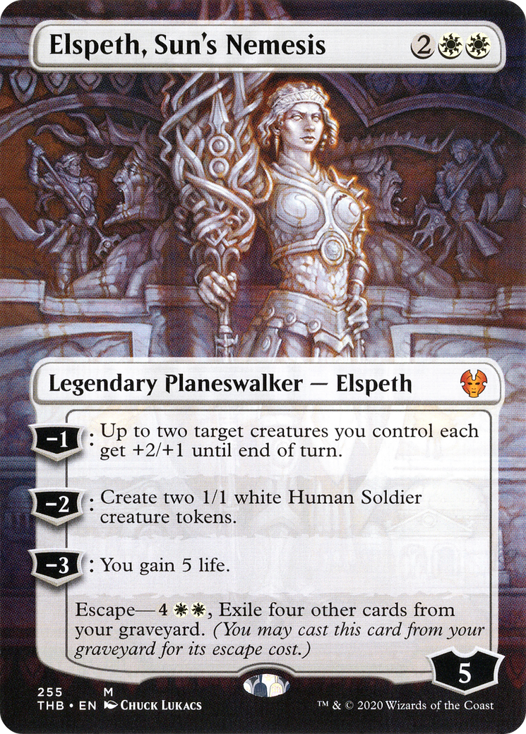Elspeth, Sun's Nemesis (THB-255) - Theros Beyond Death (Borderless) - Premium MTG Single from Wizards of the Coast - Just $0.19! Shop now at Game Crave Tournament Store