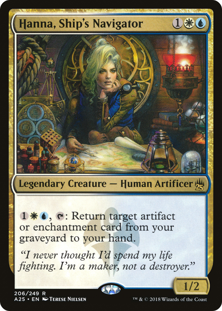Hanna, Ship's Navigator (A25-206) - Masters 25 Foil - Premium MTG Single from Wizards of the Coast - Just $1.51! Shop now at Game Crave Tournament Store