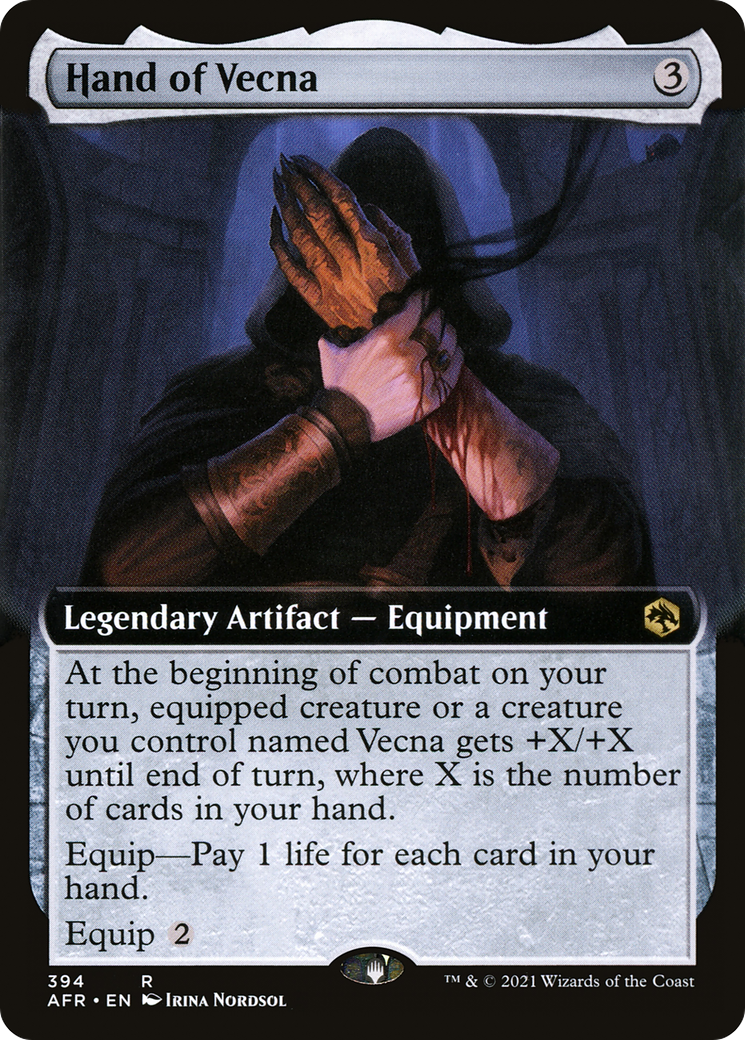 Hand of Vecna (AFR-394) - Adventures in the Forgotten Realms: (Extended Art) Foil - Premium MTG Single from Wizards of the Coast - Just $0.32! Shop now at Game Crave Tournament Store