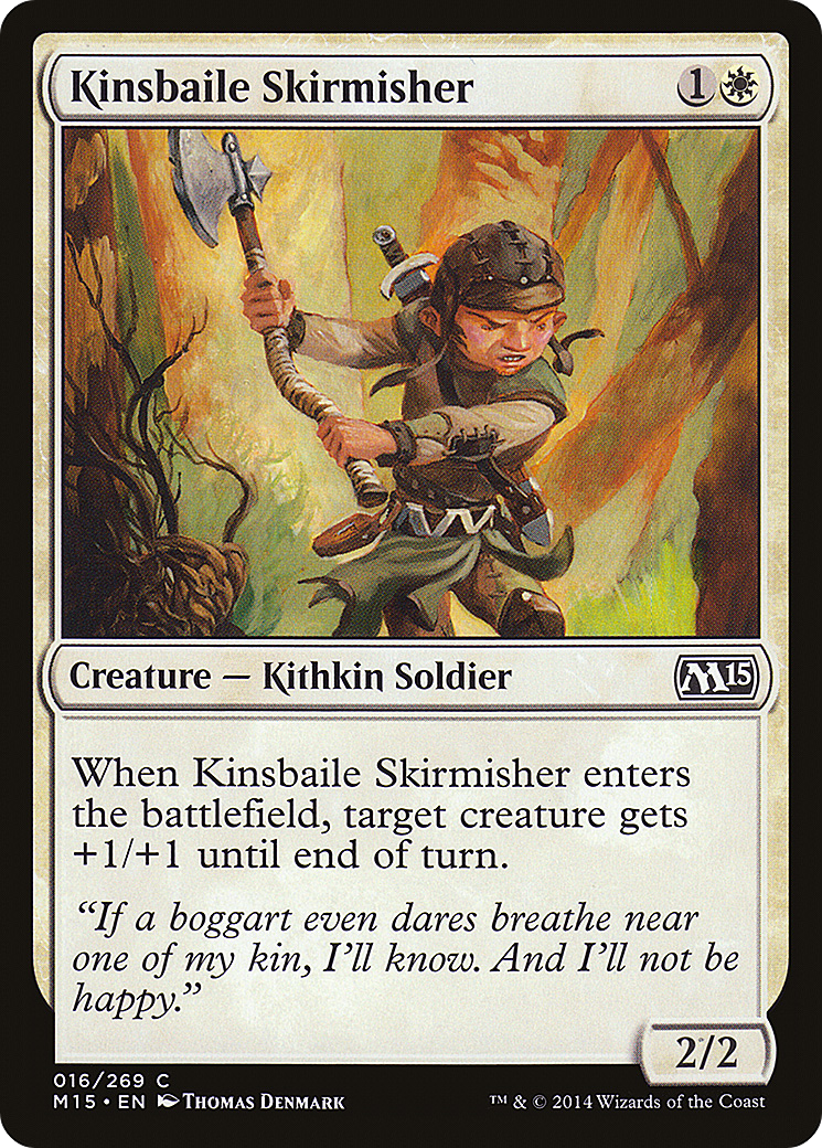 Kinsbaile Skirmisher (M15-016) - Magic 2015 Foil - Premium MTG Single from Wizards of the Coast - Just $0.21! Shop now at Game Crave Tournament Store
