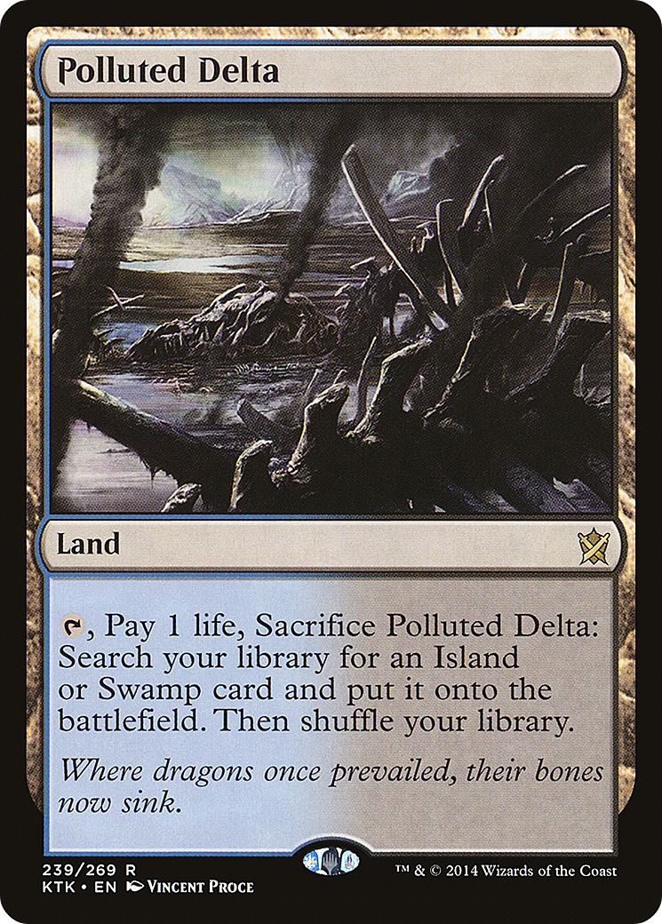 Polluted Delta (KTK-239) - Khans of Tarkir - Premium MTG Single from Wizards of the Coast - Just $12.43! Shop now at Game Crave Tournament Store