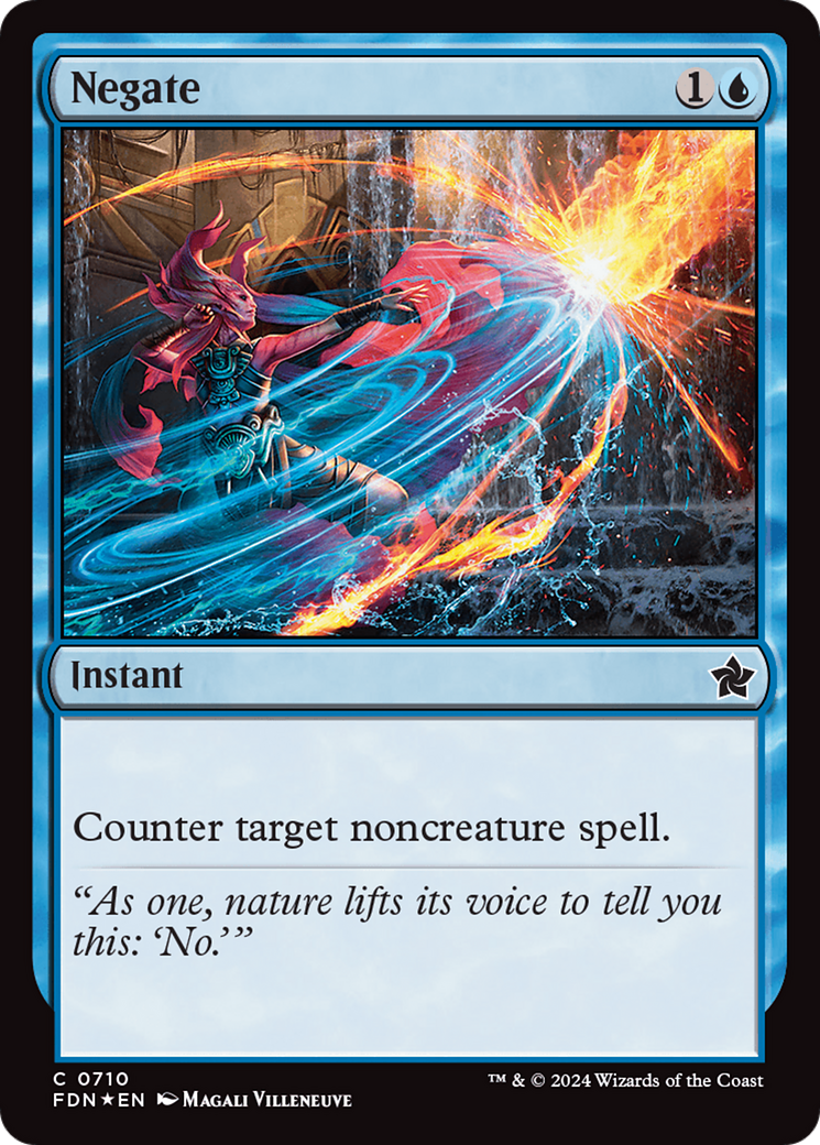 Negate (FDN-710) - Foundations Foil - Premium MTG Single from Wizards of the Coast - Just $0.27! Shop now at Game Crave Tournament Store