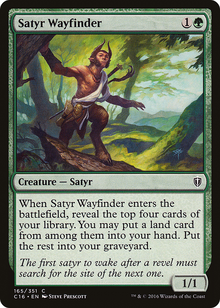 Satyr Wayfinder (C16-165) - Commander 2016 - Premium MTG Single from Wizards of the Coast - Just $0.08! Shop now at Game Crave Tournament Store