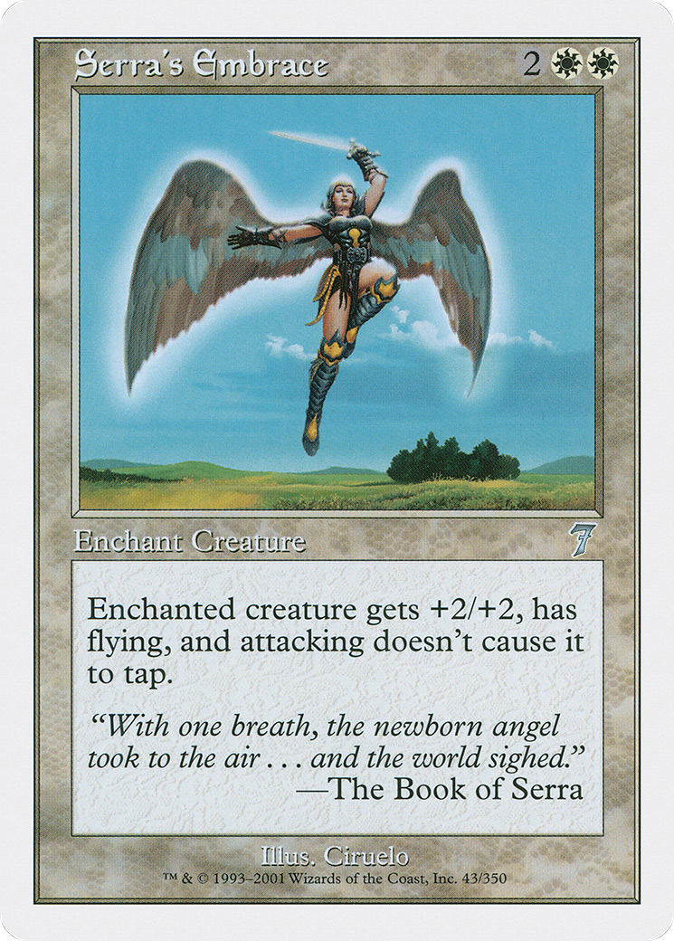 Serra's Embrace (7ED-043) - Seventh Edition - Premium MTG Single from Wizards of the Coast - Just $0.25! Shop now at Game Crave Tournament Store