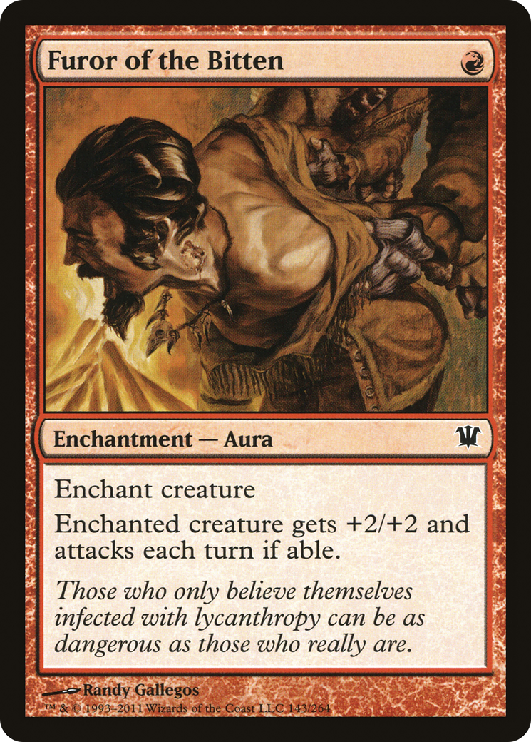 Furor of the Bitten (ISD-143) - Innistrad - Premium MTG Single from Wizards of the Coast - Just $0.08! Shop now at Game Crave Tournament Store