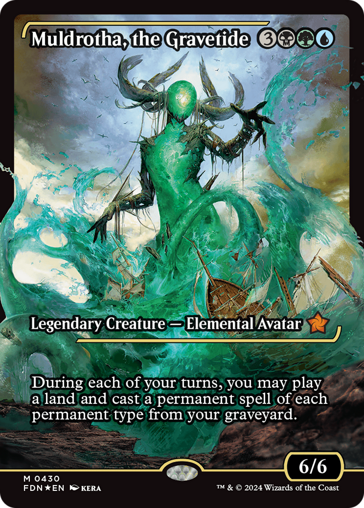 Muldrotha, the Gravetide (FDN-430) - Foundations: (Showcase) Foil - Premium MTG Single from Wizards of the Coast - Just $44.46! Shop now at Game Crave Tournament Store