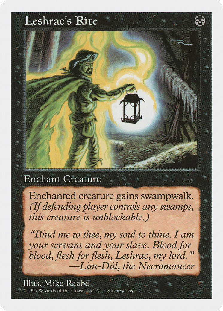 Leshrac's Rite (5ED-173) - Fifth Edition - Premium MTG Single from Wizards of the Coast - Just $0.08! Shop now at Game Crave Tournament Store