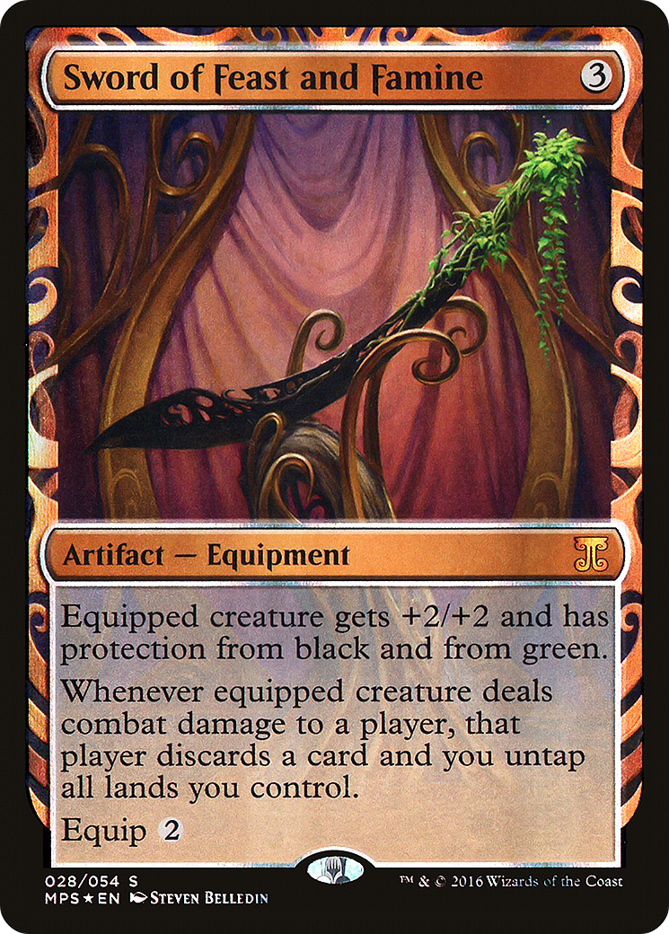 Sword of Feast and Famine (MPS-028) - Kaladesh Inventions Foil - Premium MTG Single from Wizards of the Coast - Just $53.99! Shop now at Game Crave Tournament Store