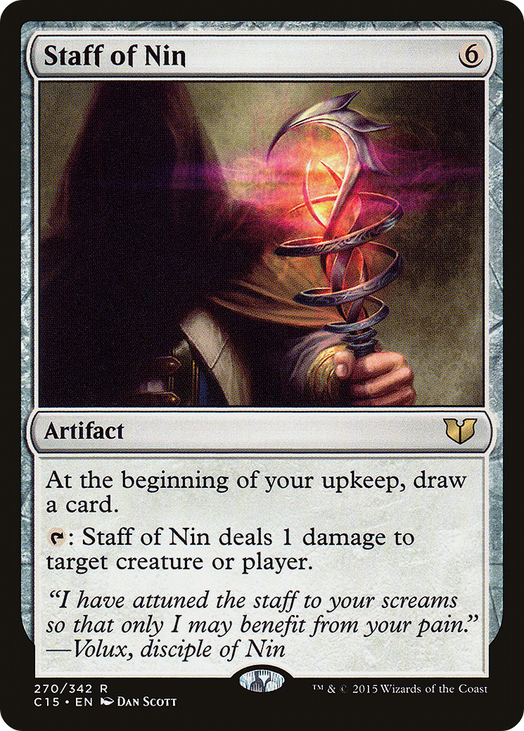 Staff of Nin (C15-270) - Commander 2015 - Premium MTG Single from Wizards of the Coast - Just $0.71! Shop now at Game Crave Tournament Store