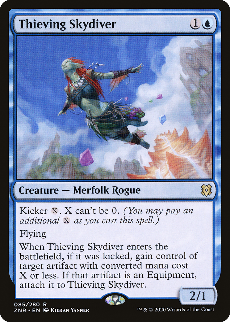 Thieving Skydiver (ZNR-085) - Zendikar Rising Foil - Premium MTG Single from Wizards of the Coast - Just $0.08! Shop now at Game Crave Tournament Store