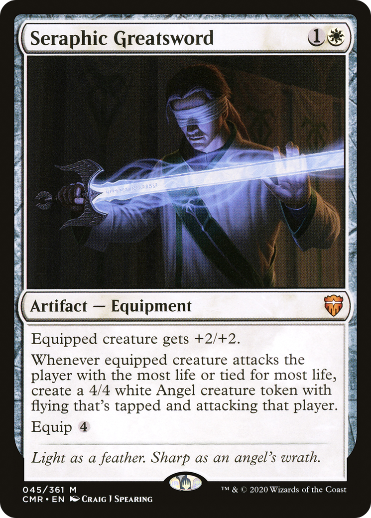 Seraphic Greatsword (CMR-045) - Commander Legends Foil - Premium MTG Single from Wizards of the Coast - Just $0.17! Shop now at Game Crave Tournament Store