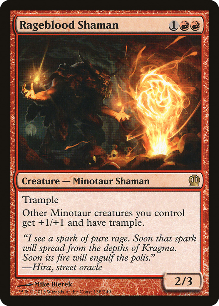 Rageblood Shaman (THS-138) - Theros - Premium MTG Single from Wizards of the Coast - Just $0.08! Shop now at Game Crave Tournament Store