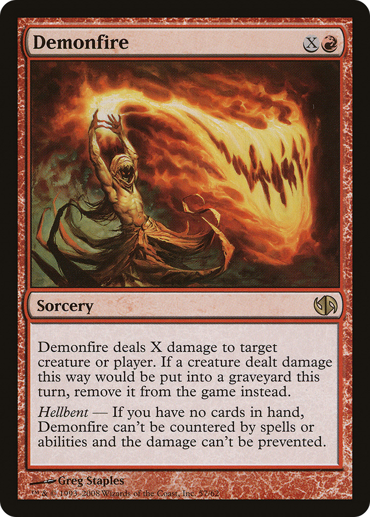 Demonfire (DD2-057) - Duel Decks: Jace vs. Chandra - Premium MTG Single from Wizards of the Coast - Just $0.42! Shop now at Game Crave Tournament Store