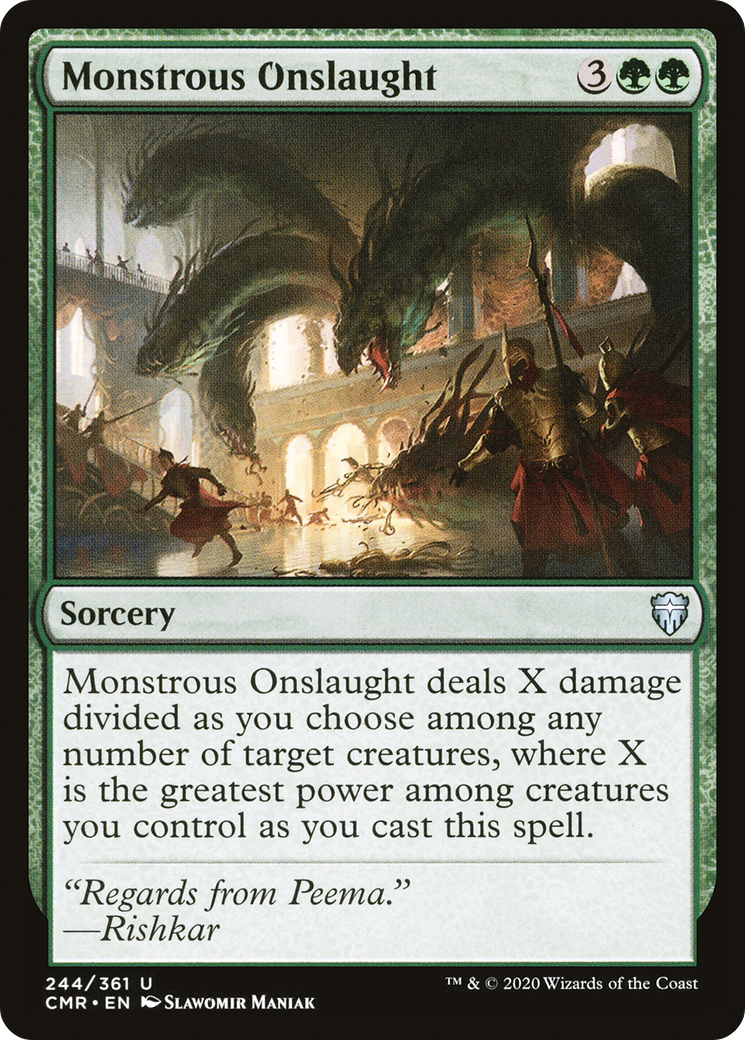 Monstrous Onslaught (CMR-244) - Commander Legends Foil - Premium MTG Single from Wizards of the Coast - Just $0.08! Shop now at Game Crave Tournament Store