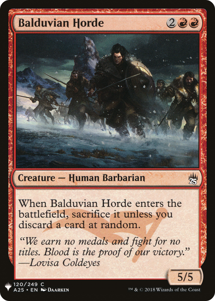 Balduvian Horde (MB1-847) - Mystery Booster - Premium MTG Single from Wizards of the Coast - Just $0.08! Shop now at Game Crave Tournament Store