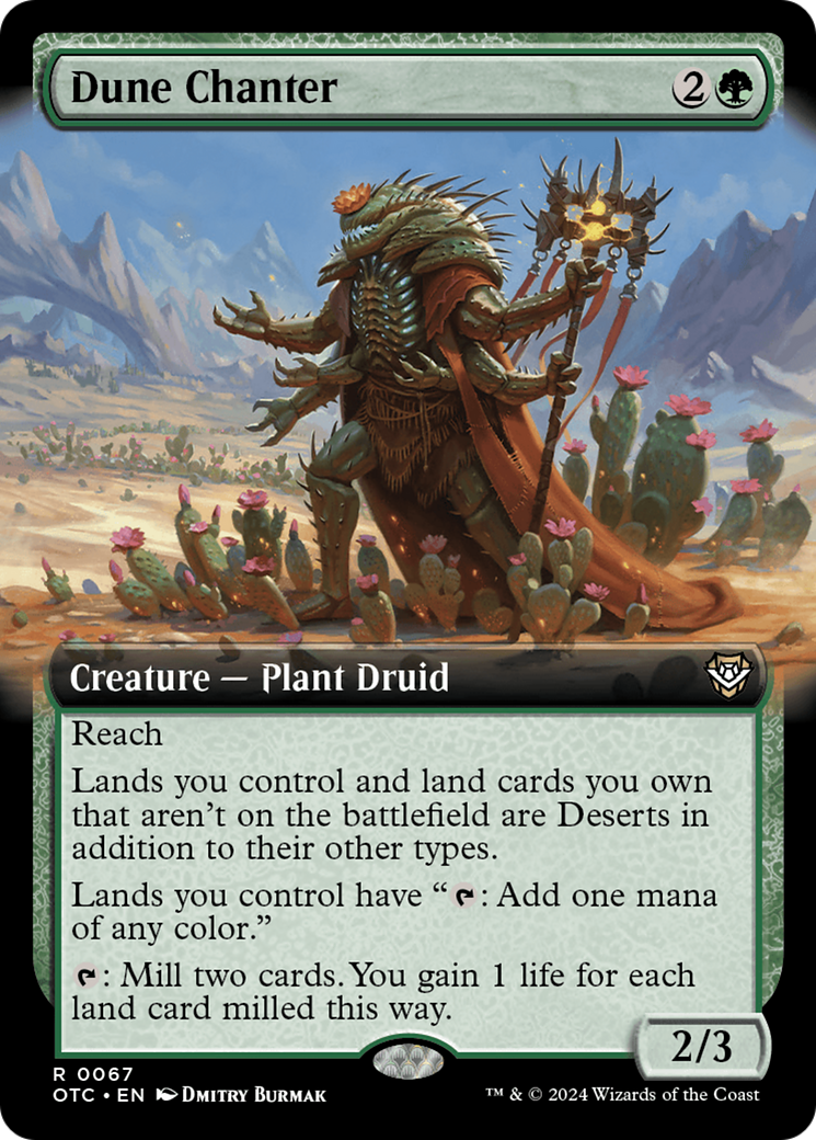 Dune Chanter (OTC-067) - Outlaws of Thunder Junction Commander: (Extended Art) - Premium MTG Single from Wizards of the Coast - Just $0.26! Shop now at Game Crave Tournament Store