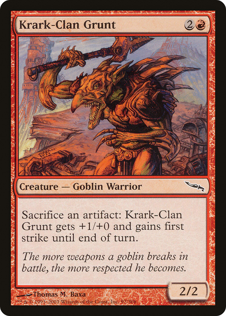 Krark-Clan Grunt (MRD-097) - Mirrodin - Premium MTG Single from Wizards of the Coast - Just $0.08! Shop now at Game Crave Tournament Store
