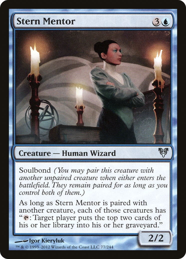 Stern Mentor (AVR-077) - Avacyn Restored - Premium MTG Single from Wizards of the Coast - Just $0.08! Shop now at Game Crave Tournament Store