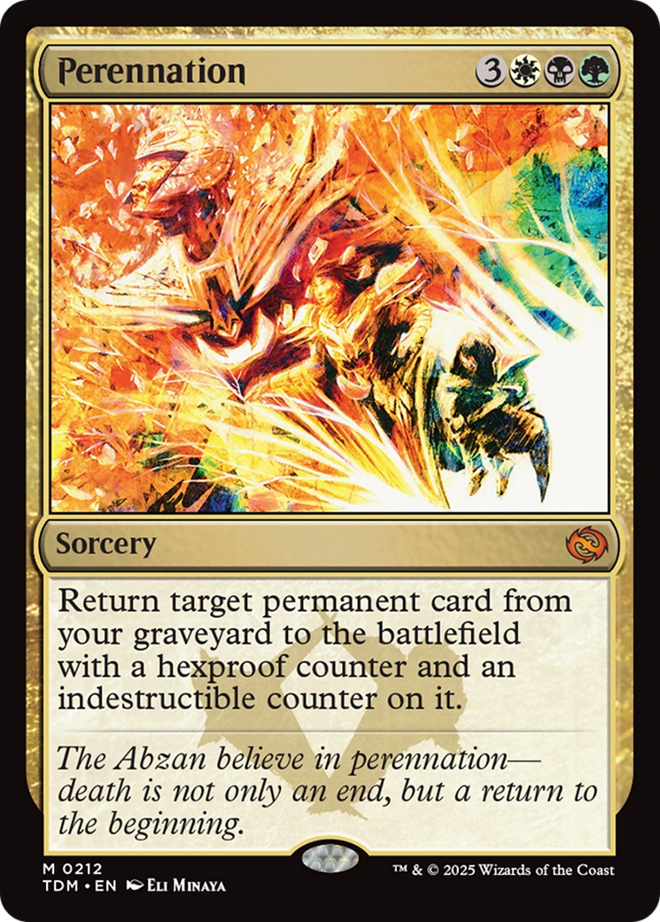 Perennation (TDM-212) - Tarkir: Dragonstorm - Premium MTG Single from Wizards of the Coast - Just $0.16! Shop now at Game Crave Tournament Store
