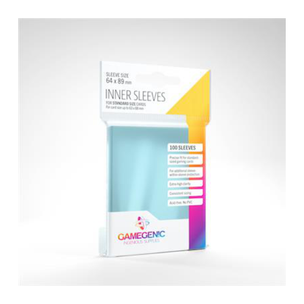 Gamegenic Inner Sleeves (100 ct) - Standard - Premium Card Sleeves from Asmodee North America - Just $2.99! Shop now at Game Crave Tournament Store
