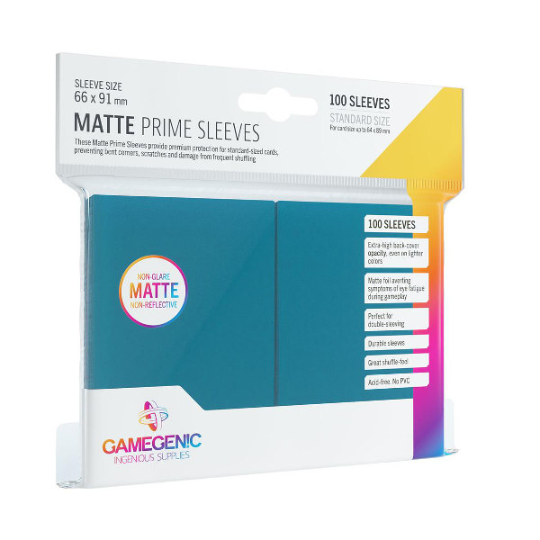 Gamegenic PRIME Sleeves Blue (100 ct) - Matte - Standard - Premium Card Sleeves from Asmodee North America - Just $7.49! Shop now at Game Crave Tournament Store