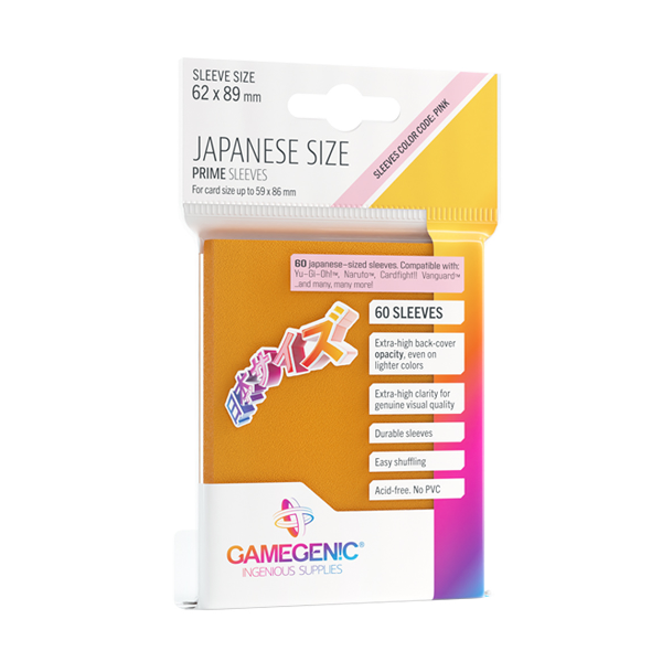 Gamegenic PRIME Sleeves Orange (60 ct) - Japanese - Premium Card Sleeves from Asmodee North America - Just $3.99! Shop now at Game Crave Tournament Store