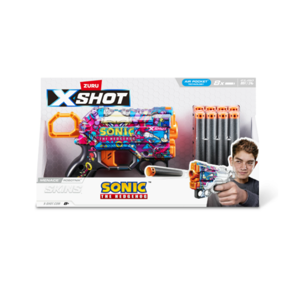 X-Shot Skins Menace Robotnik - Sonic the Hedgehog Toy Blaster